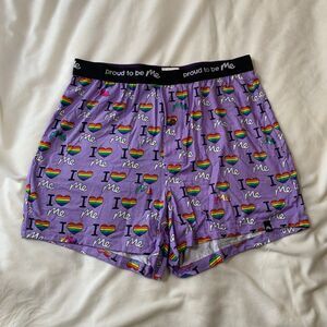 NEW MeUndies PRIDE "I Love Me" Rainbow Boxer Shorts Ultra Soft Underwear